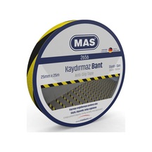 Mas Kaydırmaz Bant 25mmx25m Sarı Siyah 2656