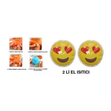 Sia Emojili Şekil El Isıtıcı Sıcak Su Torbası Pvc 9 Cm 2 Adet