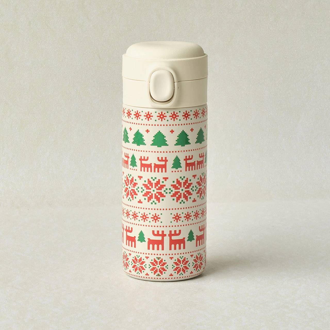 Karaca New Year Yılbaşı Snow Çelik Sızdırmaz Termos 350 Ml Çok Renkli