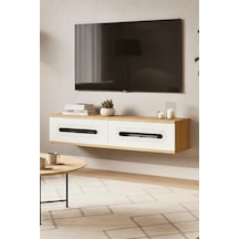 Tda1220dbs - Rany120 Duvara Montaj Tv Stand, Tv Rafı, Tv Sehpası Safirmeşe - Beyaz - Sılver 120cm