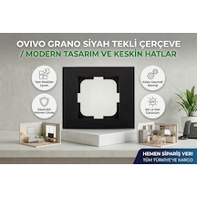 Ovivo Grano Siyah Tekli Çerçeve- 1 Li Çerçve