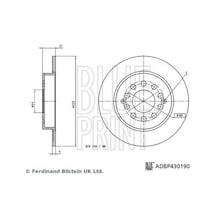 Blue Print Adbp430190 Fren Diski Mg Zs Zs 10266049