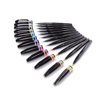 Sing Pen Brush İnce Uçlu Fırça Kalem Turuncu Çok Renkli