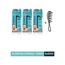 FONTENAY SAÇ ŞEKİLLENDİRİCİ PUDRA TOZ WAX MAT EFFECT MAVI 20GR X3 + ŞEKİL TARAĞI 4'LÜ SET