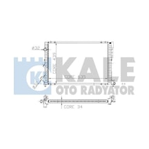 KALE OTO Radyatör 0529291AB Su Radyatörü Laguna I 1.8 2.0 16V N7Q Ac 1 Sıra Alb 635X441X47