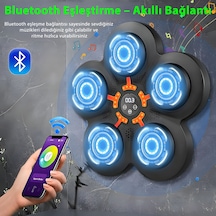 Mdhl Qb-01 Akıllı Müzikli Boks Makinesi Bluetooth Bağlantılı, Led Işıklı, Duvara Monte Antrenman Hedefi