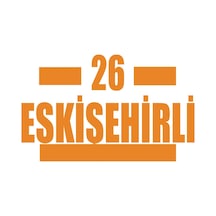 26 Eskişehirli Araba Sticker 17x17 Cm Turuncu