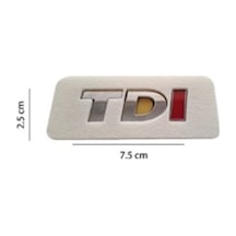 Volkswagen Uyumlu Tdı 2.5 7.5 Cm Krom Yazı I Kırmızı