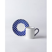 Reve Bleu Raye 2 Parça Kahve Fincan Seti - Mavi/beyaz - 90 Ml 8684427302149 Çok Renkli