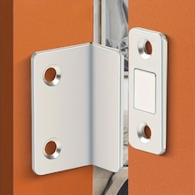 Chenkestoreone L Şekilli Gümüş Renk Manyetik Dolap Kapama Sürgülü Çekmece Kapak Tutucu Ss Gümüşi