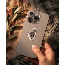 Filistin Temalı Sanatsal Harita Figürlü 3d Telefon Arka Süs A300122