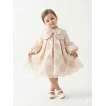 Xo Kids Kız Çocuk Elbise 2-6 Yaş 2613 Bej - Pembe