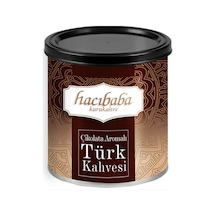 Hacıbaba Çikolata Aromalı Türk Kahvesi Teneke Kutu 100 Gr Öğütülmüş