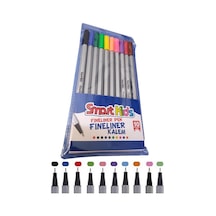 10 Renk Fineliner Kalem 0.4mm İnce Keçe Uçlu Kalem 1 Paket Smart Kids Fineliner Keçe Uçlu Kalem Seti