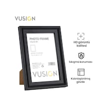 Vusıgn Vs656-bk Mdf Fotoğraf Çerçevesi 15x20 Cm Siyah Kabartmalı Çerçeve Masaüstü Ve Duvar Askılı