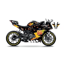 Cfmoto 250sr Mcqueen Siyah Sticker Parçalı Motosiklet Kaplama Etiket Modeli