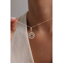 Lacivert Taşlı Stary Charm Kolye Ucu