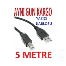 Yazici Kablosu Ara Printer Usb 5 Metre 4913A Bağlanti Bağlama Uzu
