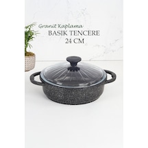 Polenta 24 Cm Basık Tencere Gri