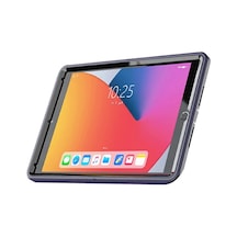 Apple Uyumlu,  iPad 10.2 7.nesil Kılıf Hand Strap Tablet Kılıfı - Lacivert