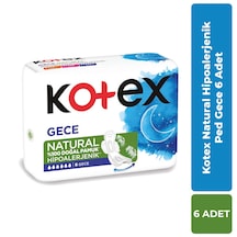 Kotex Natural Hipoalerjenik Hijyenik Ped Gece 6'lı