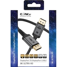8k Uhd Displayport V1.4 32.4 Gbps / 24k /alüminyum Gövdeli 8k 60hz-4k 120hz-2k 240hz-fhd 240hz Destekli G-sync & Freesync 2 Metre Premium Displayport Kablo C-dpp-b1