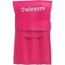 Twiezers Twzset3331 Deri Çantalı 3'lü Paslanmaz Çelik Cımbız Seti - Pembe/pembe