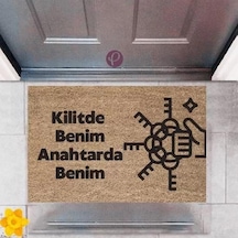 Kapı Önü Paspası Dekoratif Dijital Baskı Kilit P-2397 Renkli