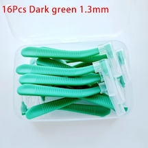 Willowhaven 16 Adet L Şekilli Diş Arası Fırçası 1.0mm Koyu Yeşil Diş Temizleme