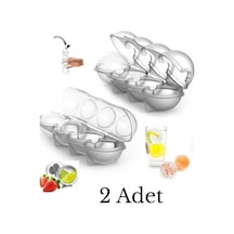 Mucit Home Küre Buz Top Kalıbı Küre Buz Topu Kalıbı 2 Adet Yuvarlak Içecek Buz Topu Dondurucu Şeffaf