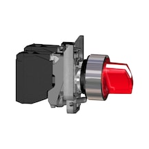 Schneider XB4BK134B5 Kırmızı Mandal Buton 24V 1NA+1NK 3 konumlu