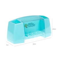 Mavi Çok Fonksiyonlu Diş Fırçası Banyo Aksesuarları Emme Kancaları Mavi