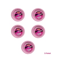 Roll-up Kullan At Renkli Pembe Parti Davet Plastik Tabak - 22 Cm. - 25 Adetlik 5 Paket