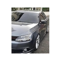 Volkswagen İle Uyumlu Jetta Mk6 2011-2014 Yarasa Ayna Kapağı, Parlak Siyah