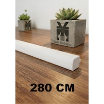 Beyaz Dekoratif Ray 2 Kanallı Dekoratif Metal Perde Kornişi Beyaz280cm - 853503874 Beyaz280cm