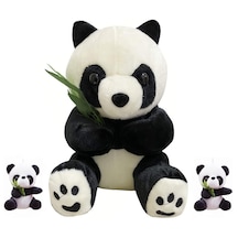 Hyt- 11.8 Inç Panda Doldurulmuş Hayvan, 3 Adet Panda Peluş, Doldurulmuş Panda Ayı Panda Anahtarlık İle Sevimli Peluşlar, Yumuşak Oyuncaklar 30cm -oturma Hyt