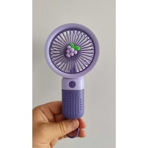 Yüksek Üflemeli Kola Takılan El Mini Fan Mor Renk Yüksek Üflemeli Kola Takılan El Mini Fan Mor Renk