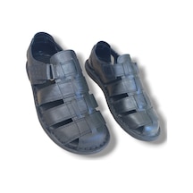 Growish Gr0152 Deri Erkek Sandalet Siyah