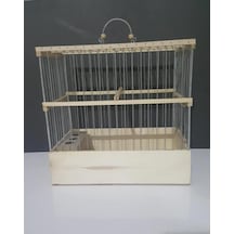 Ahşap Tel Geçme Kafes 28x27x17