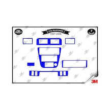 Tata Telco Sport 1997-2006 Torpido Konsol Trim Göğüs Maun Kaplama Set 7 Parça Mavi Renk