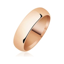 5 Mm Düz Bombeli Rose Gümüş Alyans Sl3939 Gümüş