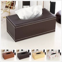 1-orta-pu Doku Kutusu Dikdörtgen Kağıt Havluluk Masaüstü Peçete Saklama Kabı Mutfak Doku Tepsisi Ev Ofis Için