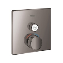 Grohtherm Smartcontrol Çift Valfli Akış Kontrollü, Ankastre Termostatik Duş Bataryası - 29124a Hard Graphite