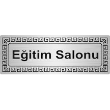 Eğitim Salonu 7Cmx20Cm Metal Yönlendirme Levhası Gümüş Renk Metal