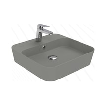 Creavit Loop Kare İnce Çanak Lavabo 45 Cm Cool Grey Lp046-00cg00e-0000