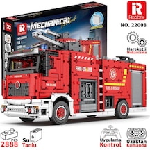 Reobrix Technic 22008 İtfaiye Kamyonu Kumandalı&motorlu Yapı Blok Seti Building Blocks Fire Ladder Truck - 2692 Parça