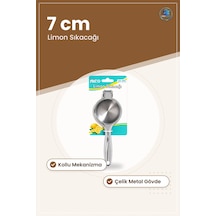 Kollu Çelik Limon Sıkacağı 7 Cm Narenciye Meyve Suyu Mutfak Prati Çok Renkli