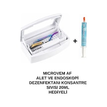 Çift Bölmeli Manikür Pedikür Aletleri Sterilizasyon Kutusu Beyaz Ve Konsantre Dezenfektan Sıvısı Hediyeli