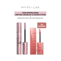 Maybelline Sky High Dev Limitsiz Kirpikler-Gün Boyu Kalıcı Parlak Dudaklar 100 Charmed