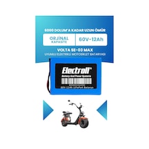 Volta Se-03 Max Uyumlu Batarya Standart Kapasite Lifepo4 60v 12ah Elektrikli Motorsiklet Bataryası